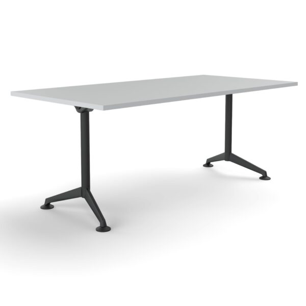 Modulus All Black Fixed Leg Meeting Table