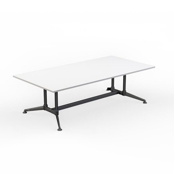 Modulus All Black Twin Post Collar leg Meeting Table