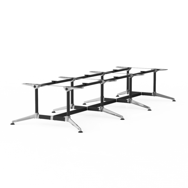 Modulus Boardroom Table Twin Post Triple Span Frame